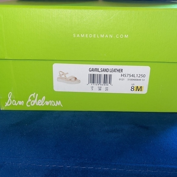 Sam Edelman Gravil Sand Leather Platform Sandals Sz. 8 - Picture 10 of 15